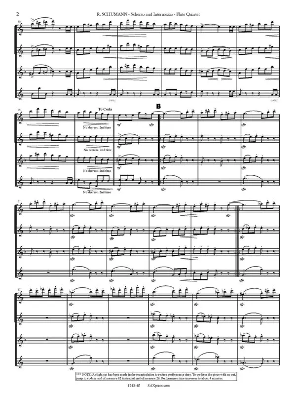 1243-4fl SCHUMANN R - Scherzo and Intermezzo - FLUTE QUARTET_Page_06 Scherzo and Intermezzo | Flute Quartet