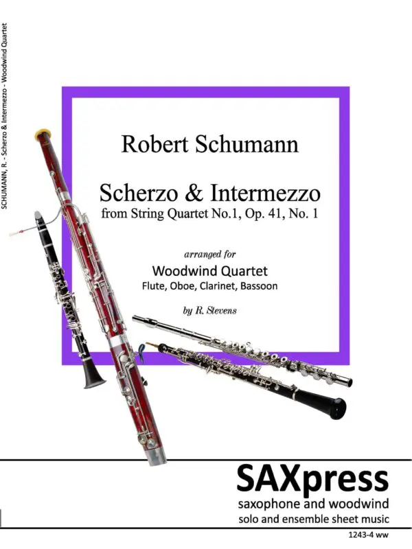 1243-4ww SCHUMANN R - Scherzo and Intermezzo - WW QUARTET_Page_01 Scherzo and Intermezzo | Woodwind Quartet