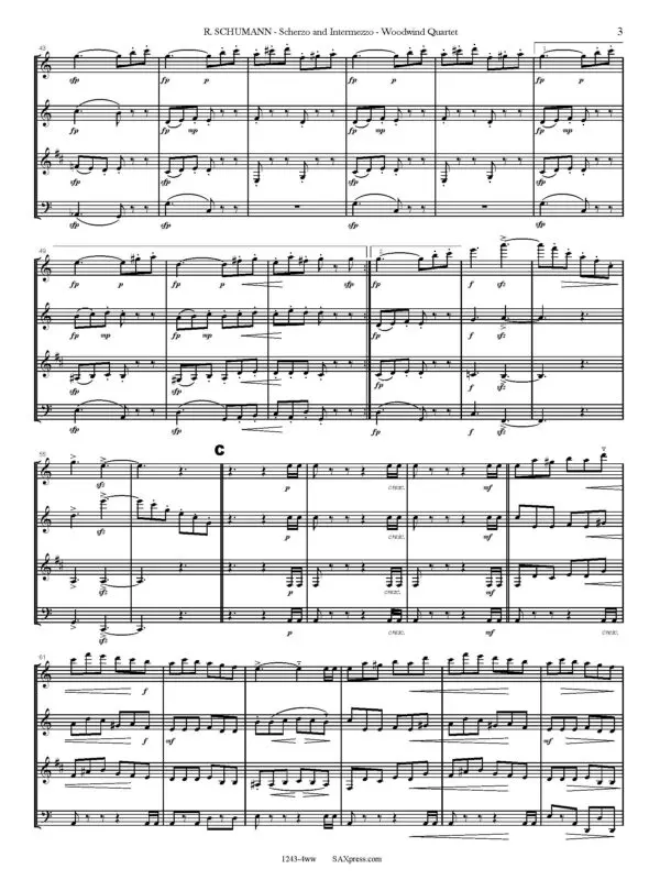 1243-4ww SCHUMANN R - Scherzo and Intermezzo - WW QUARTET_Page_07 Scherzo and Intermezzo | Woodwind Quartet