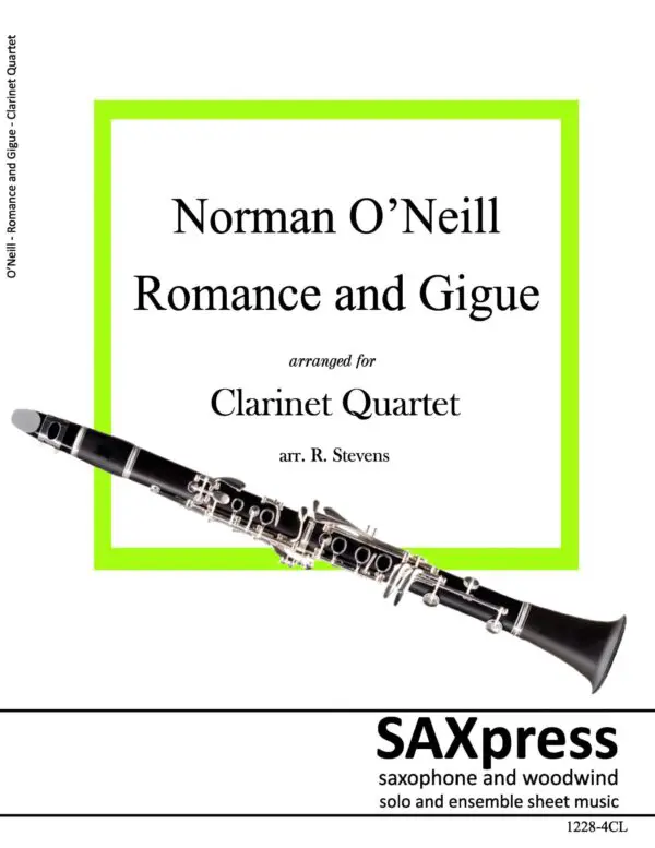 1228-4CL - O'NEILL - Romance and Gigue - SAMPLE -_Page_01 Romance and Gigue | Clarinet Quartet