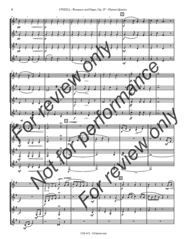 1228-4CL - O'NEILL - Romance and Gigue - SAMPLE -_Page_07 Romance and Gigue | Clarinet Quartet