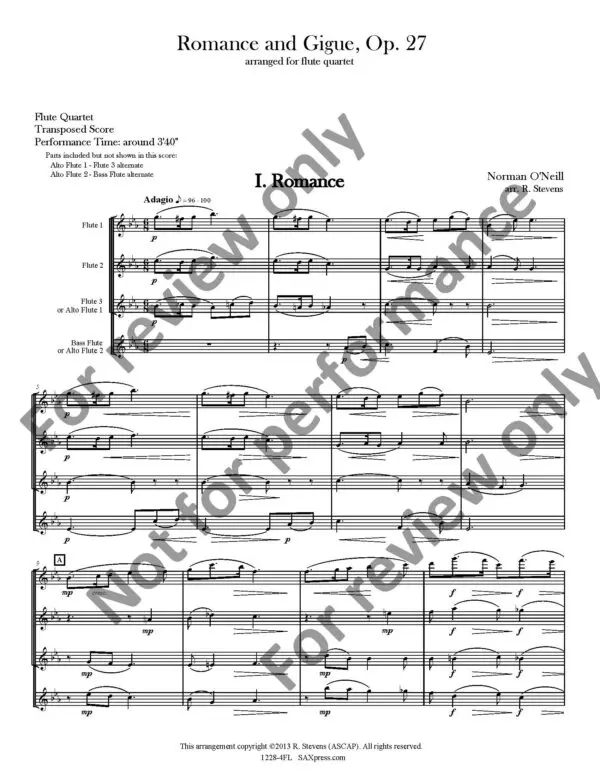 1228-4FL - ONEILL - Romance and Gigue - sample -_Page_04 Romance and Gigue | Flute Quartet