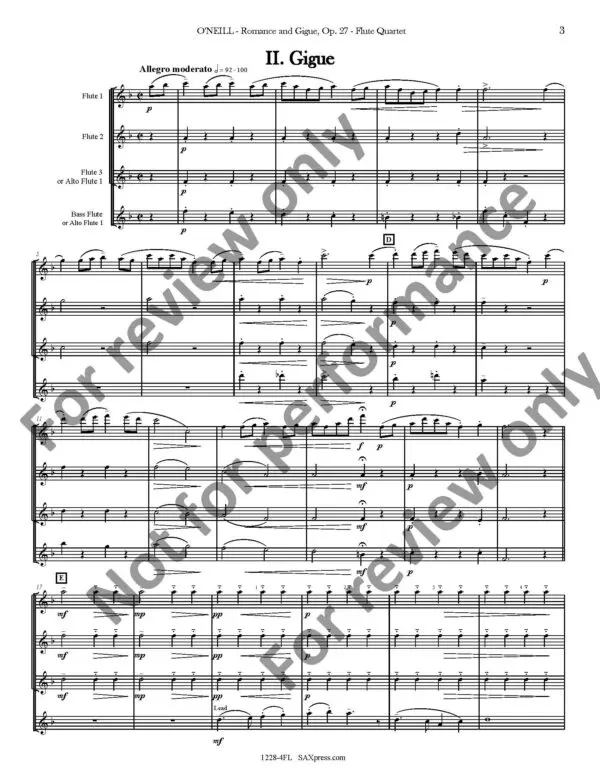 1228-4FL - ONEILL - Romance and Gigue - sample -_Page_06 Romance and Gigue | Flute Quartet