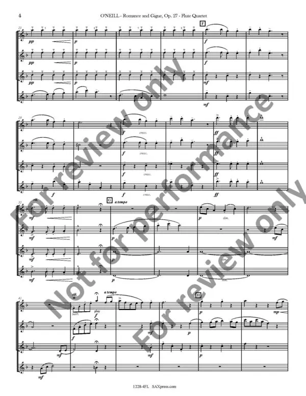 1228-4FL - ONEILL - Romance and Gigue - sample -_Page_07 Romance and Gigue | Flute Quartet