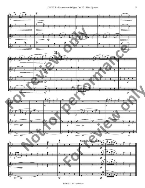 1228-4FL - ONEILL - Romance and Gigue - sample -_Page_08 Romance and Gigue | Flute Quartet