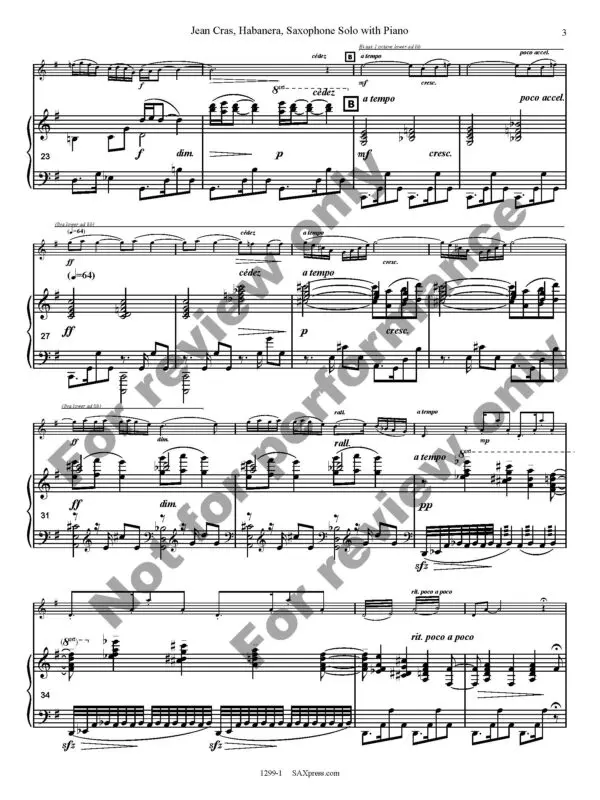 1299-1 - JEAN CRAS - Habanera - SCORE _Page_5 Habanera