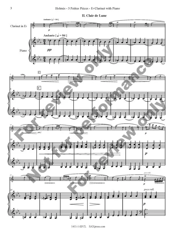 1411-1-EFCL - HOLMES - Trois Petites Pieces - sample_Page_06 Three Little Pieces | E flat Clarinet