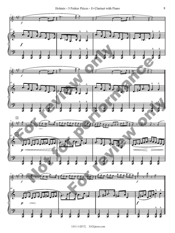 1411-1-EFCL - HOLMES - Trois Petites Pieces - sample_Page_11 Three Little Pieces | E flat Clarinet
