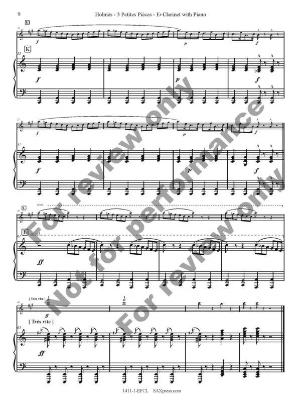 1411-1-EFCL - HOLMES - Trois Petites Pieces - sample_Page_12 Three Little Pieces | E flat Clarinet