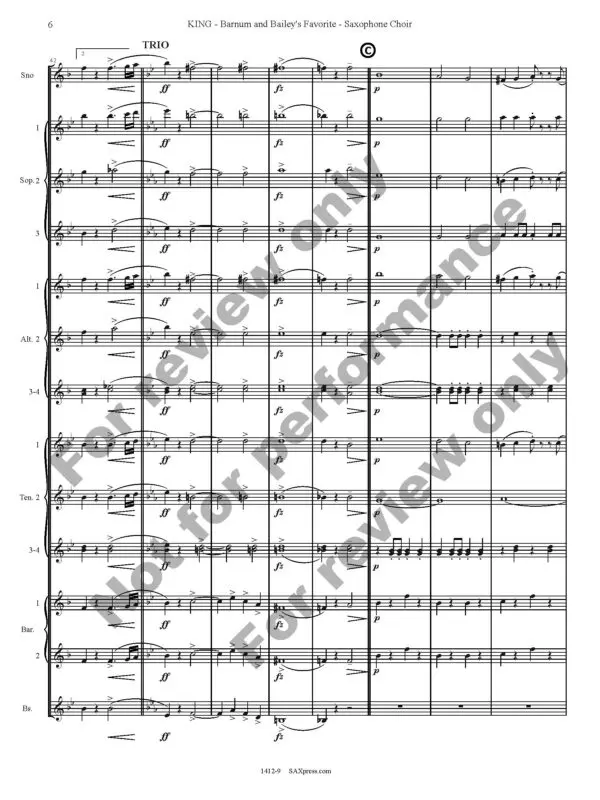 1412-9 - KING - Barnum and Baileys Favorite - Sax Choir - sample_Page_08 Barnum and Bailey's Favorite