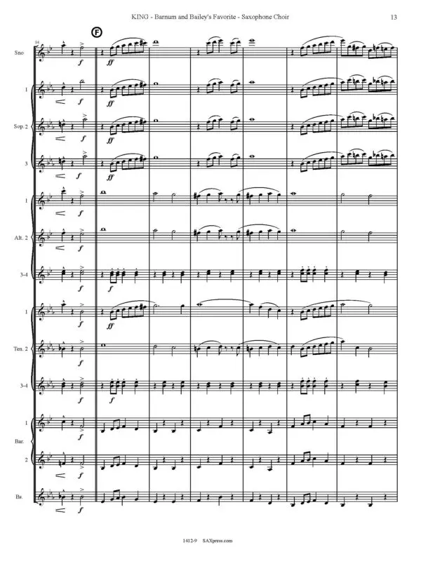 1412-9 - KING - Barnum and Baileys Favorite - Sax Choir - sample_Page_15 Barnum and Bailey's Favorite
