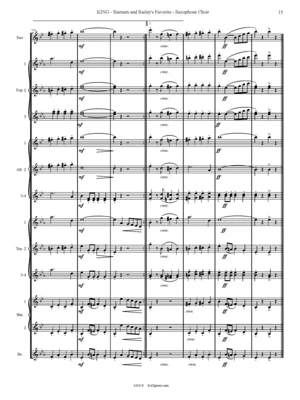 1412-9 - KING - Barnum and Baileys Favorite - Sax Choir - sample_Page_17 Barnum and Bailey's Favorite