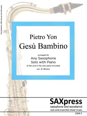 1414-1-YON-Gesu Bambino-Front Cover Gesu Bambino - Any Sax Solo with Piano