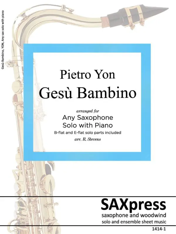 1414-1-YON-Gesu Bambino-Front Cover Gesu Bambino - Any Sax Solo with Piano