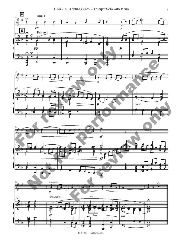 1415-1TPT - 1 BAX - A Christmas Carol - 00 - SCORE - Tpt Solo w piano_Page_09 A Christmas Carol | Trumpet Solo