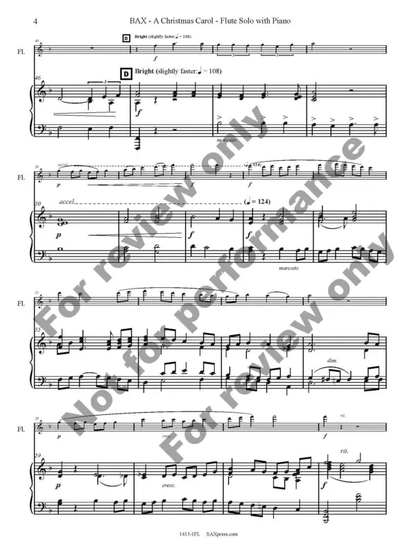 A Christmas Carol | Flute or Alto Flute Solo